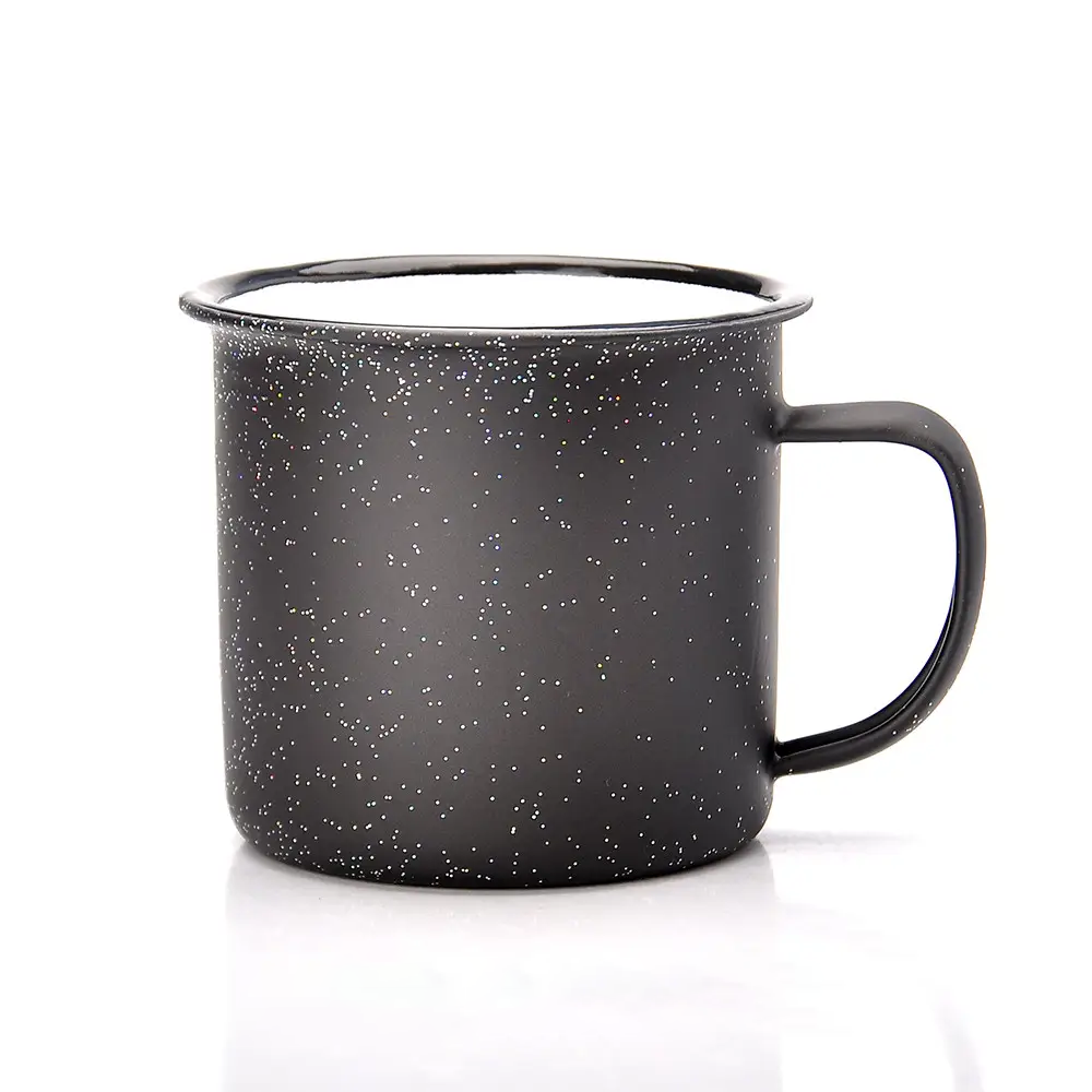 Кружка металева для сублімації Sublime ХАМЕЛЕОН з обідком та блискавками з вашим лого 370 мл